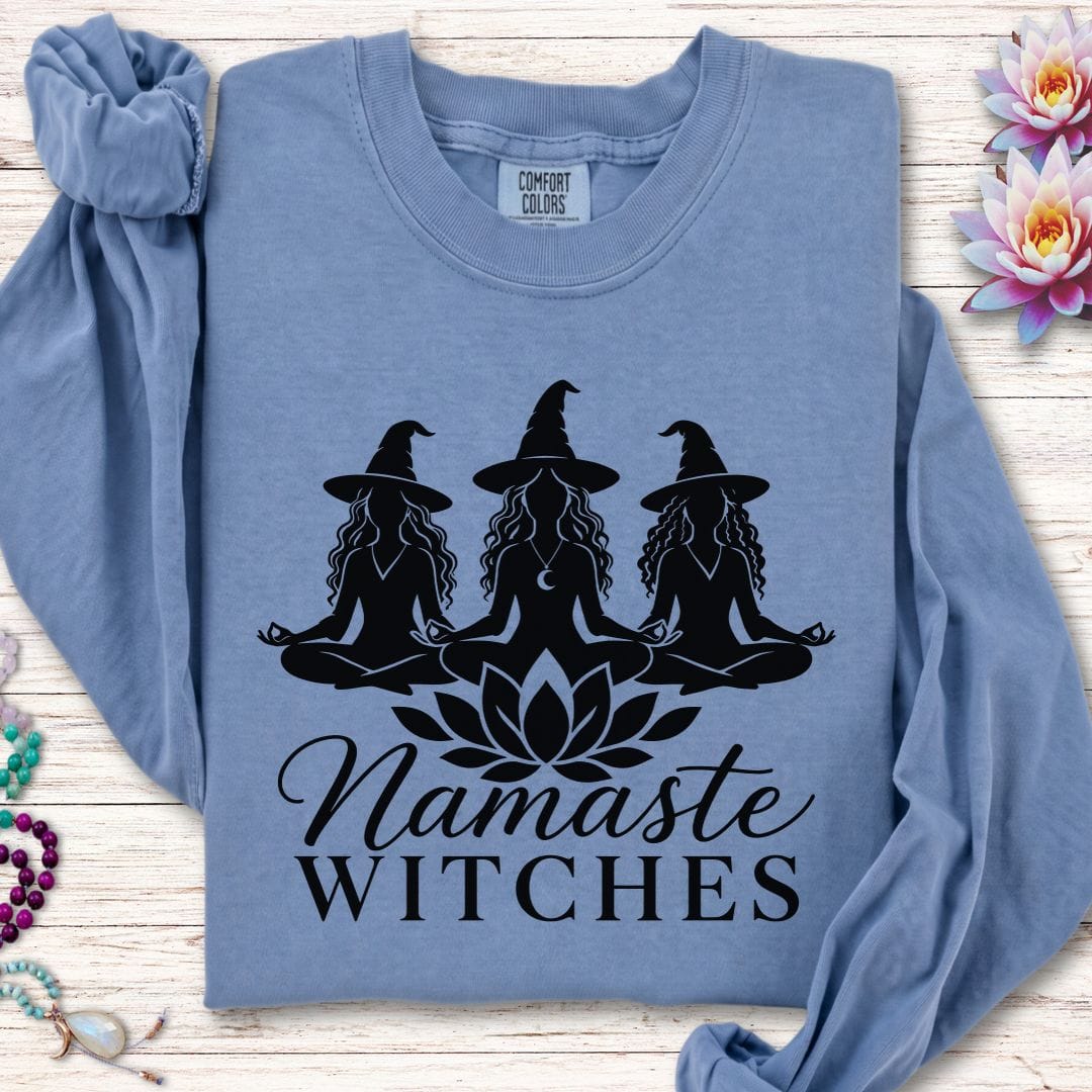 Namaste Ladies Long Sleeve Tee Blue Jean