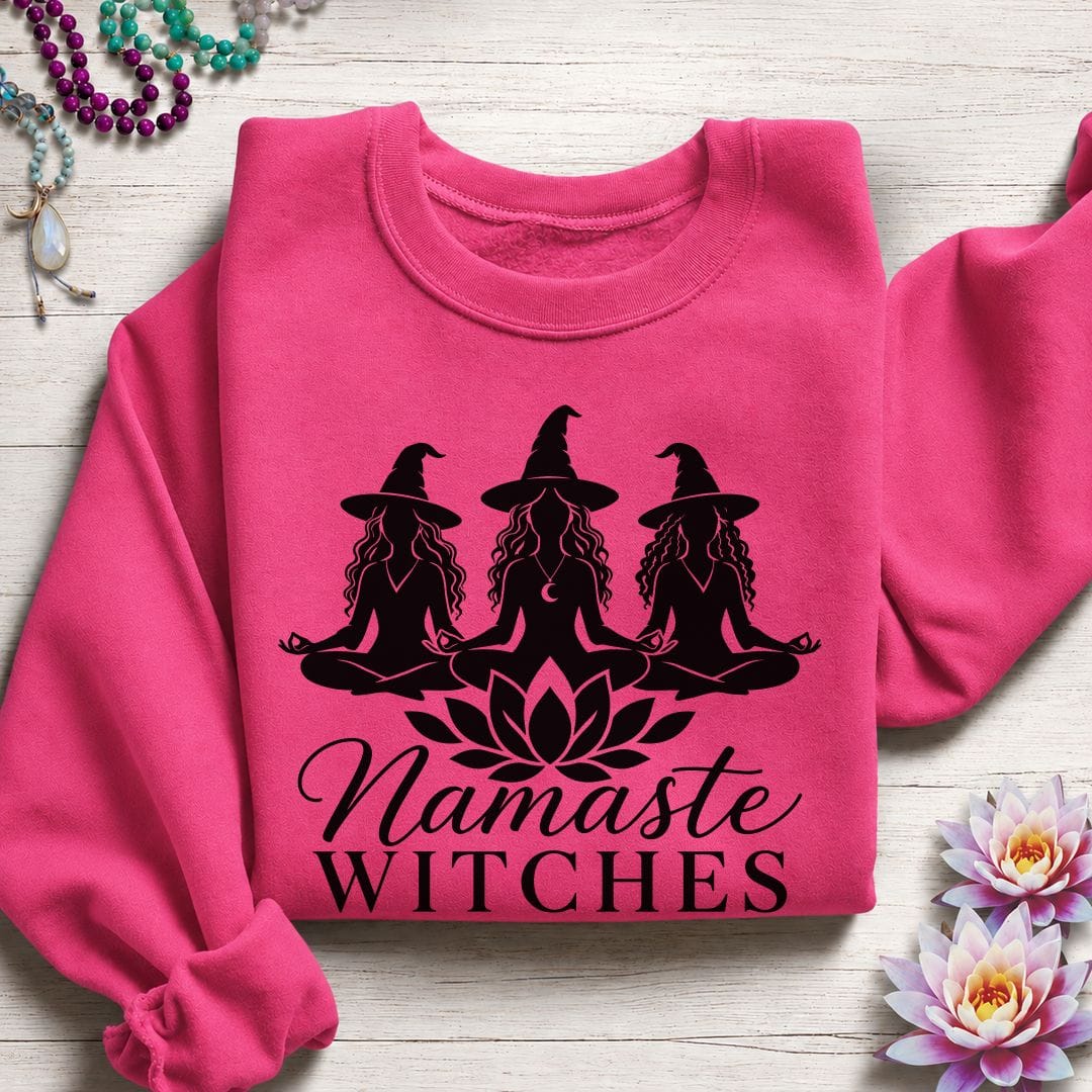 Printify Sweatshirt Namaste Ladies Sweatshirt Heliconia / S
