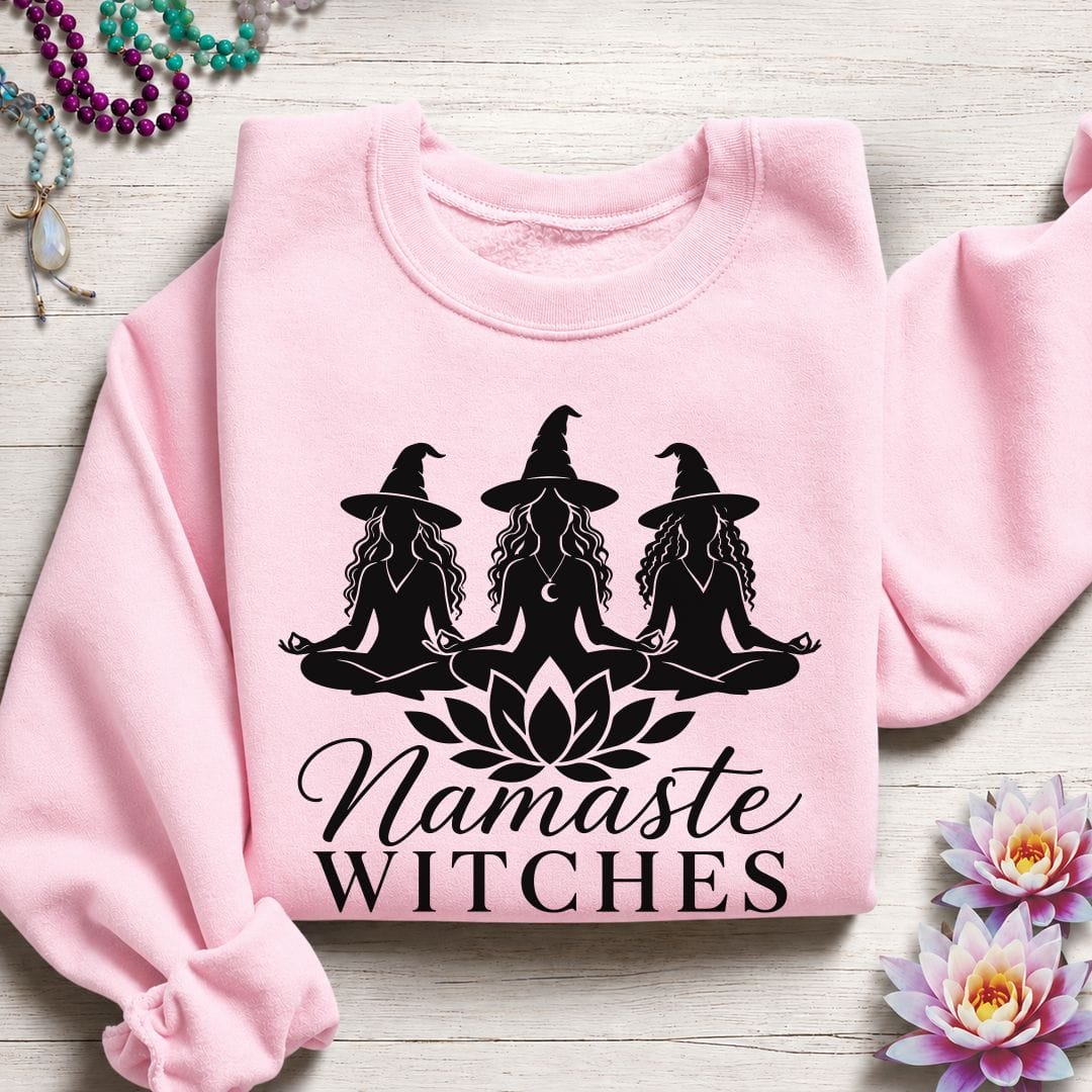 Printify Sweatshirt Namaste Ladies Sweatshirt Light Pink / S