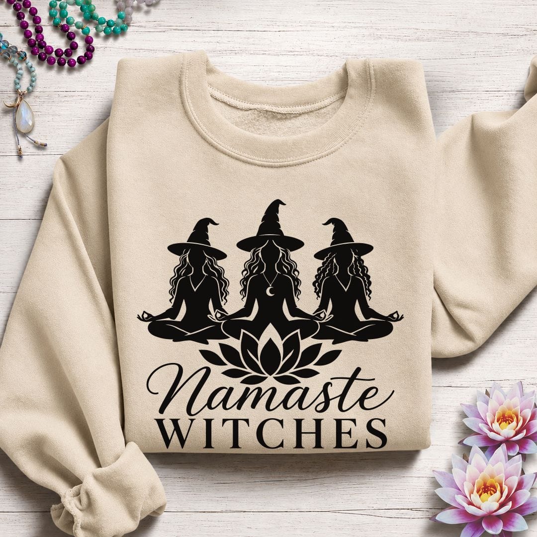 Printify Sweatshirt Namaste Ladies Sweatshirt Sand / S