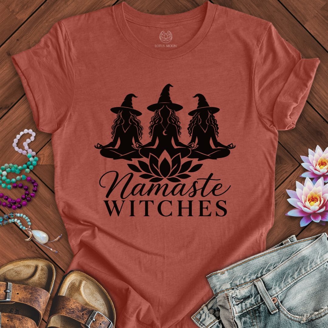 Printify T-Shirt Namaste Ladies Tee Heather Clay / S