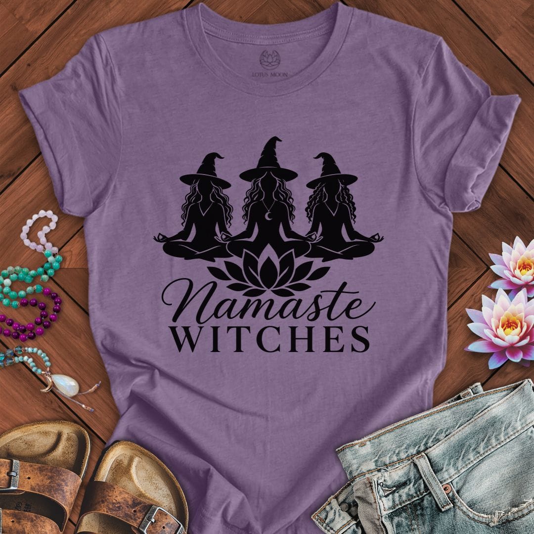 Printify T-Shirt Namaste Ladies Tee Heather Purple / S
