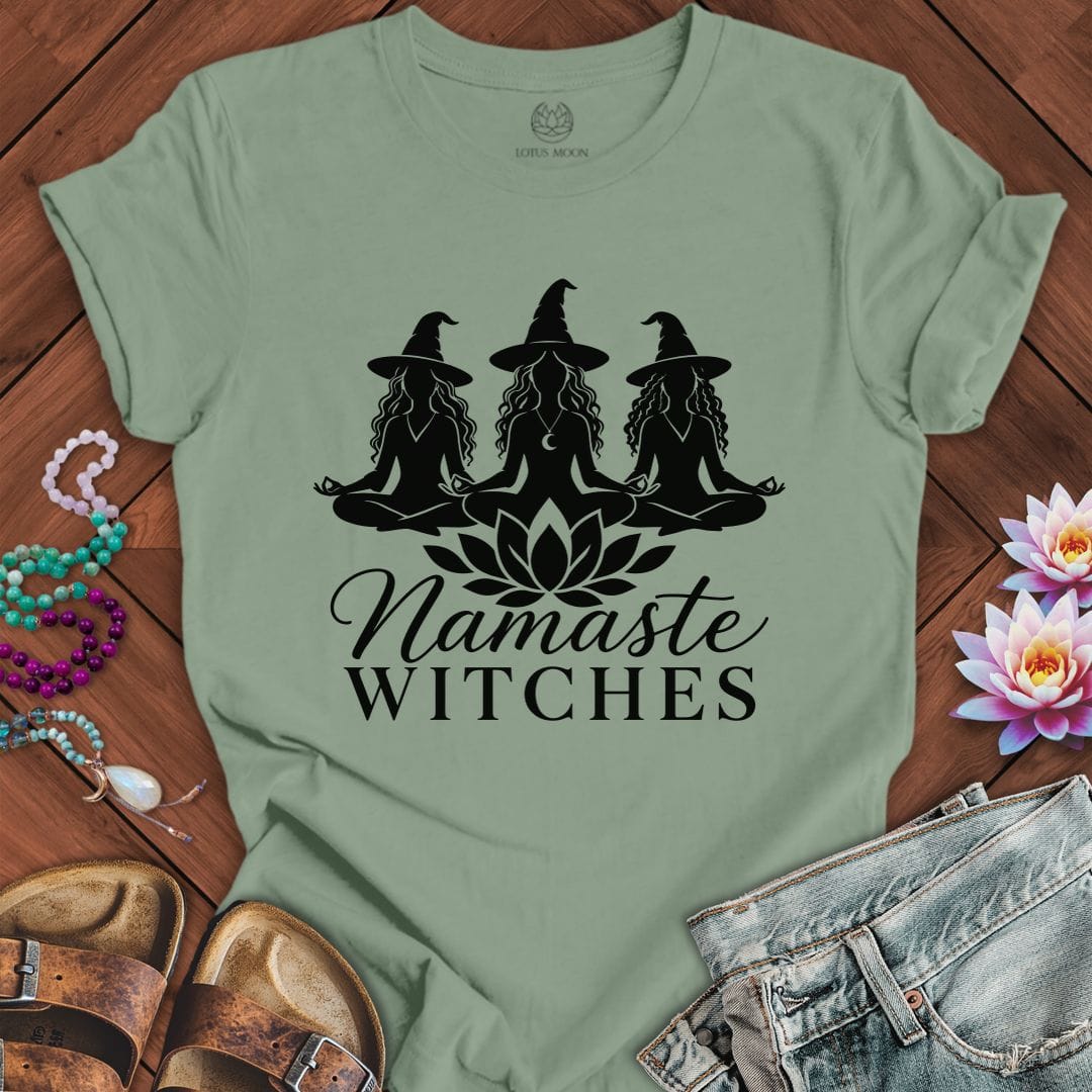 Printify T-Shirt Namaste Ladies Tee Sage / S