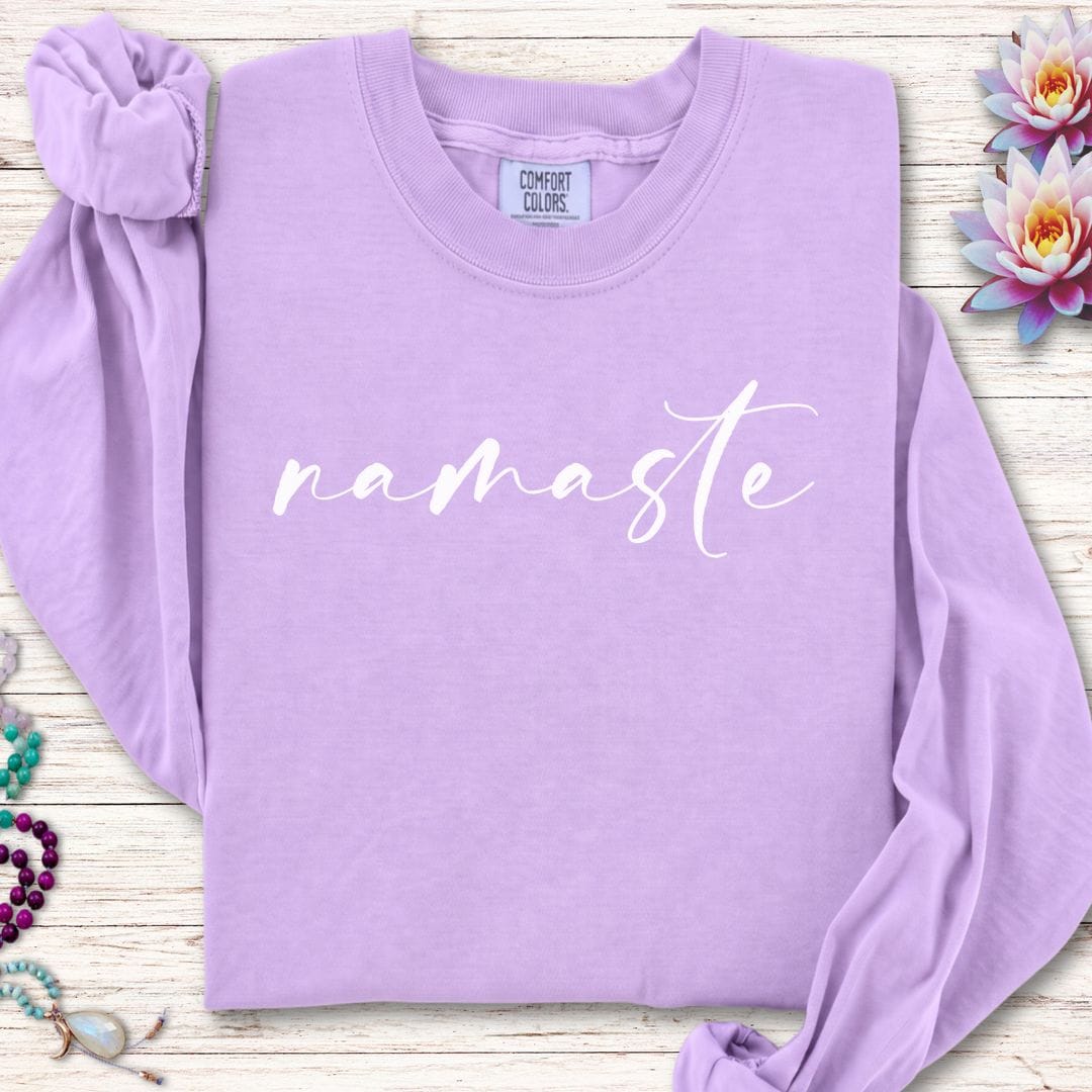 Printify Long-sleeve Namaste Long Sleeve Tee Orchid / S