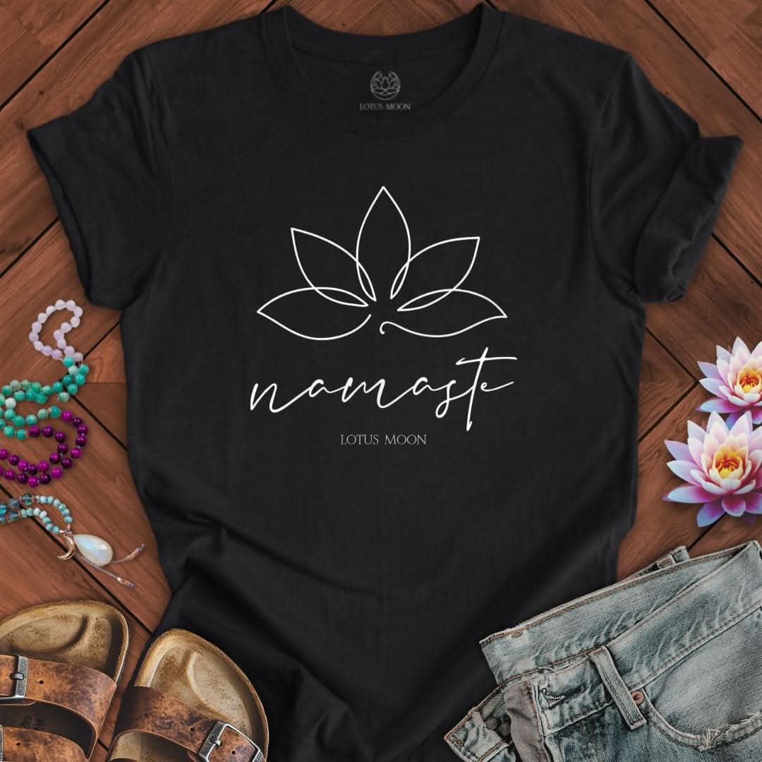 Namaste Lotus Tee Solid Black Blend