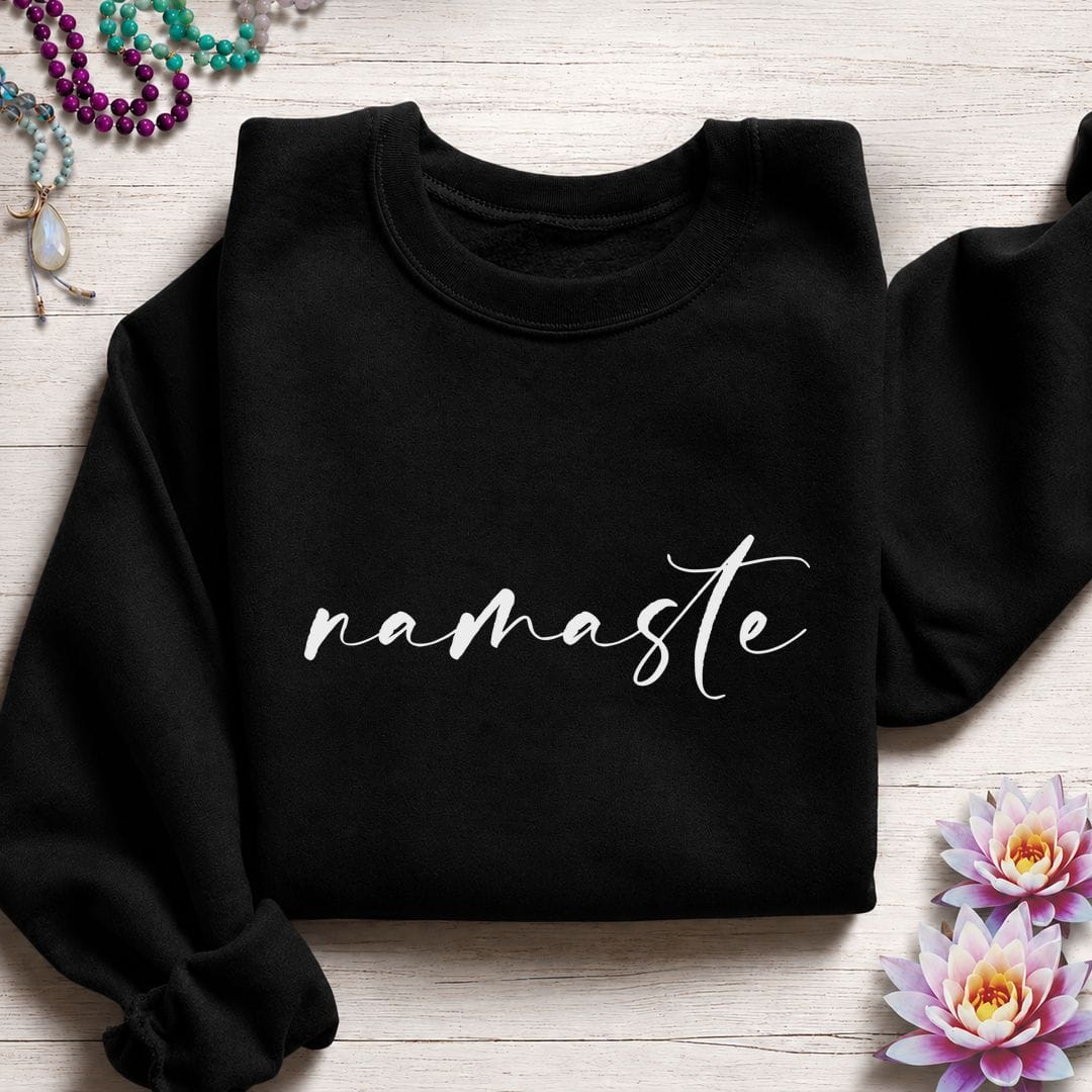 Printify Sweatshirt Namaste Sweatshirt S / Black