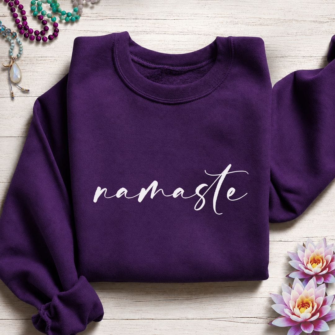 Printify Sweatshirt Namaste Sweatshirt S / Purple