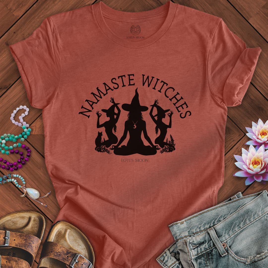 Namaste Witches Tee Heather Clay
