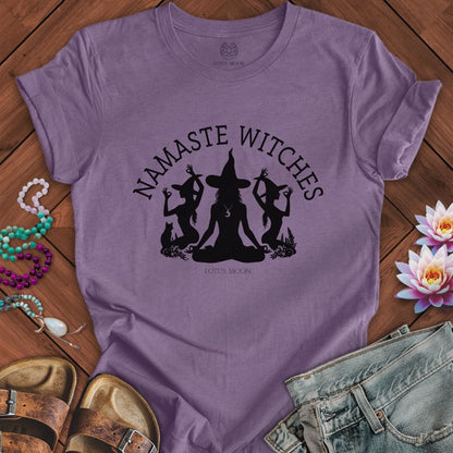 Namaste Witches Tee Heather Purple