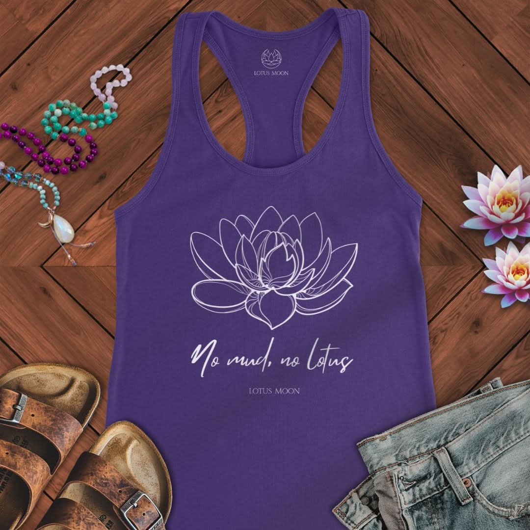 No Mud No Lotus Tank Solid Purple Rush