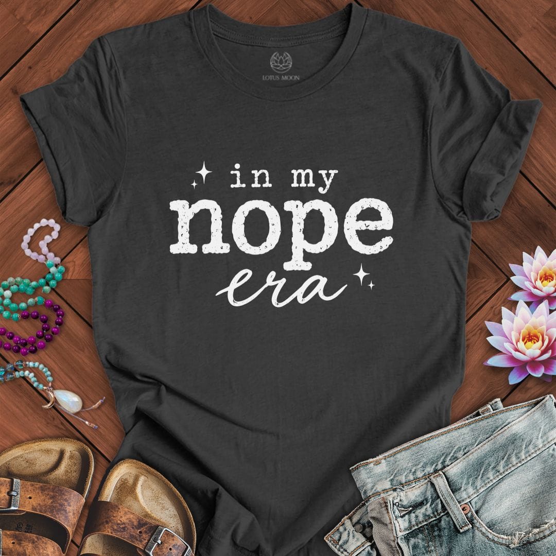 Printify T-Shirt Nope Era Tee Dark Grey Heather / S