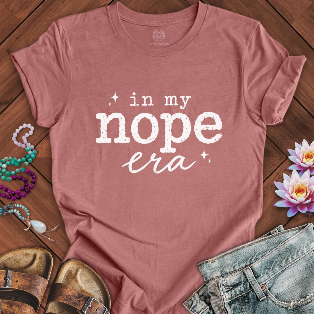 Printify T-Shirt Nope Era Tee Heather Mauve / S