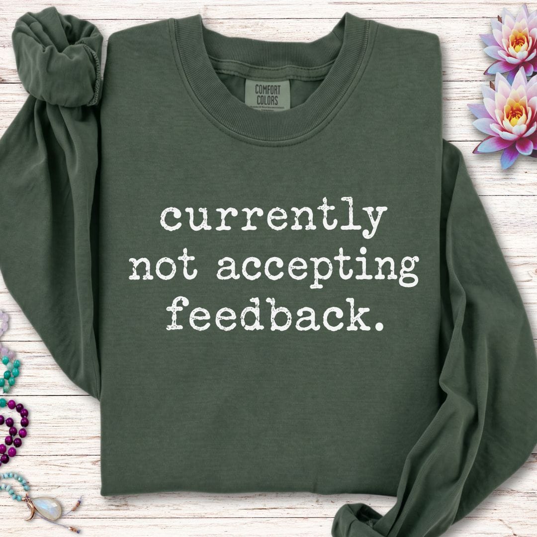 Not Accepting Feedback Long Sleeve Tee Hemp