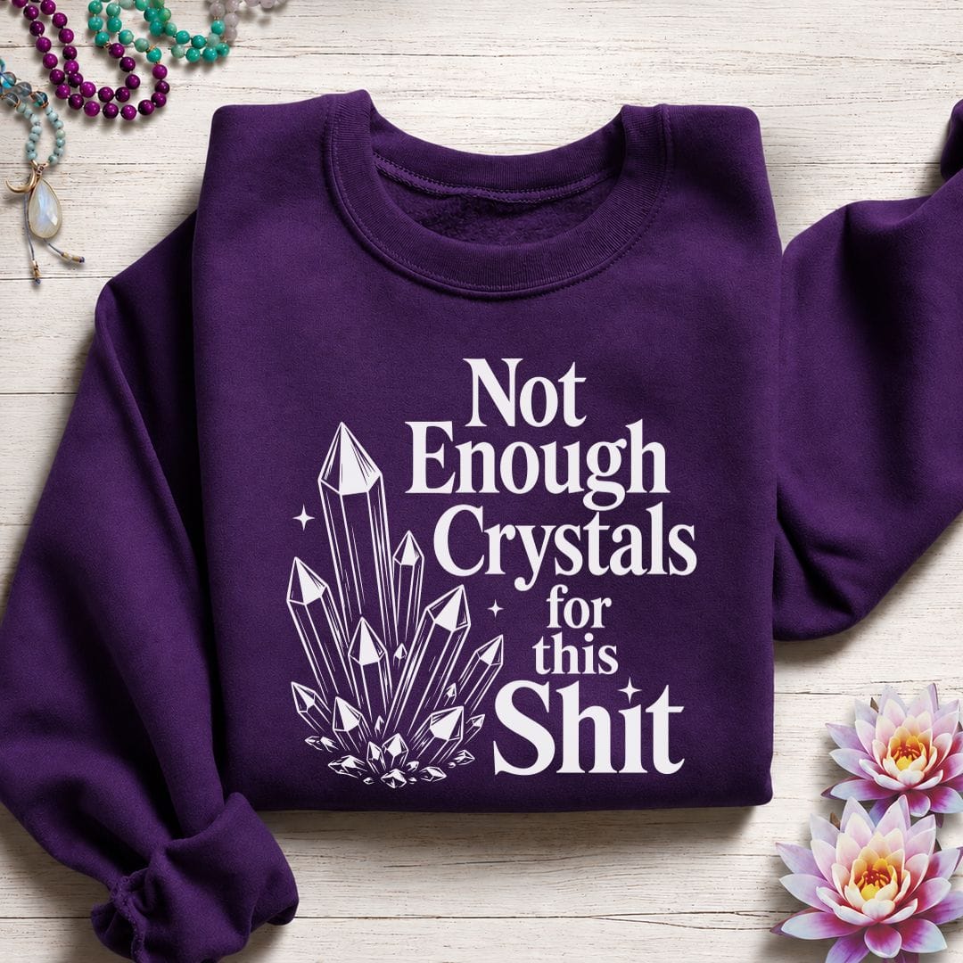 Not Enough Crystals Sweatshirt Purple