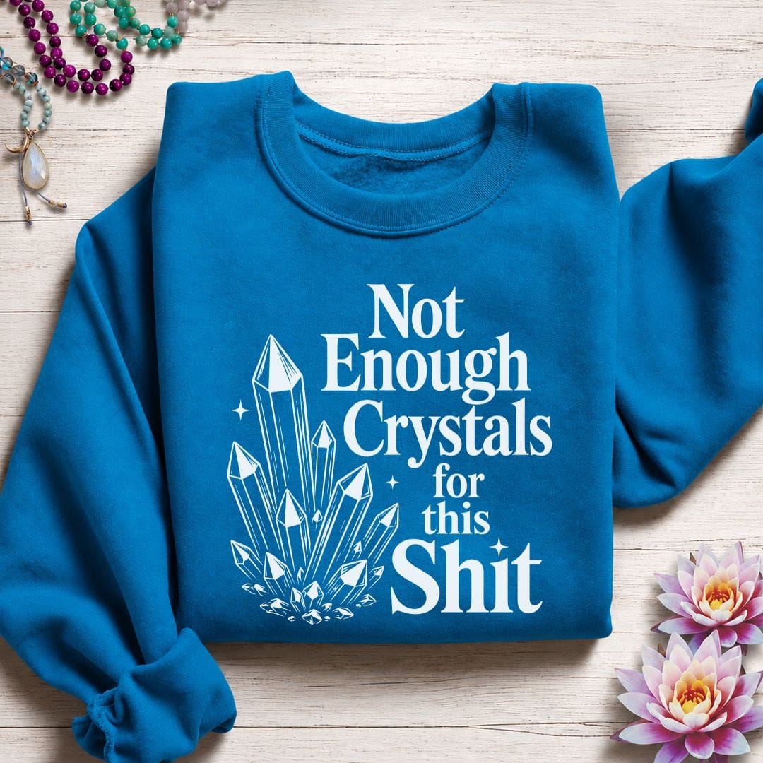 Not Enough Crystals Sweatshirt Sapphire