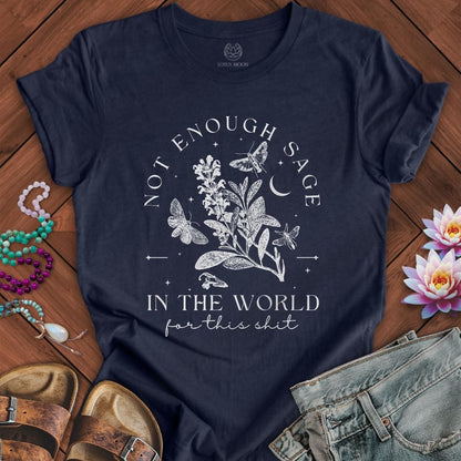 Not Enough Sage Tee Heather Midnight Navy