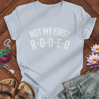 Not My First Rodeo Tee Light Blue