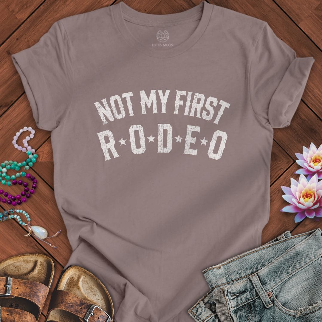 Not My First Rodeo Tee Pebble Brown