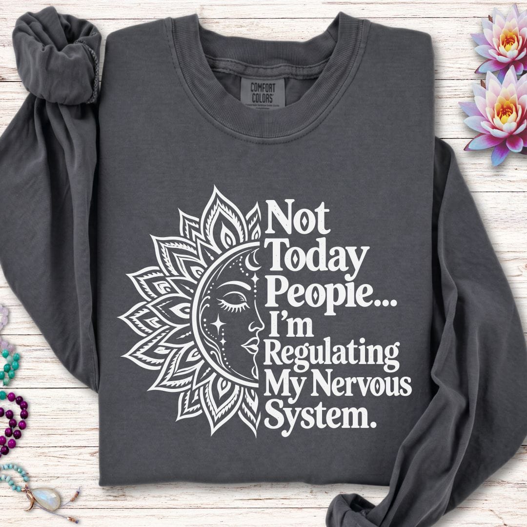 Printify Long-sleeve Not Today Long Sleeve Tee Pepper / S