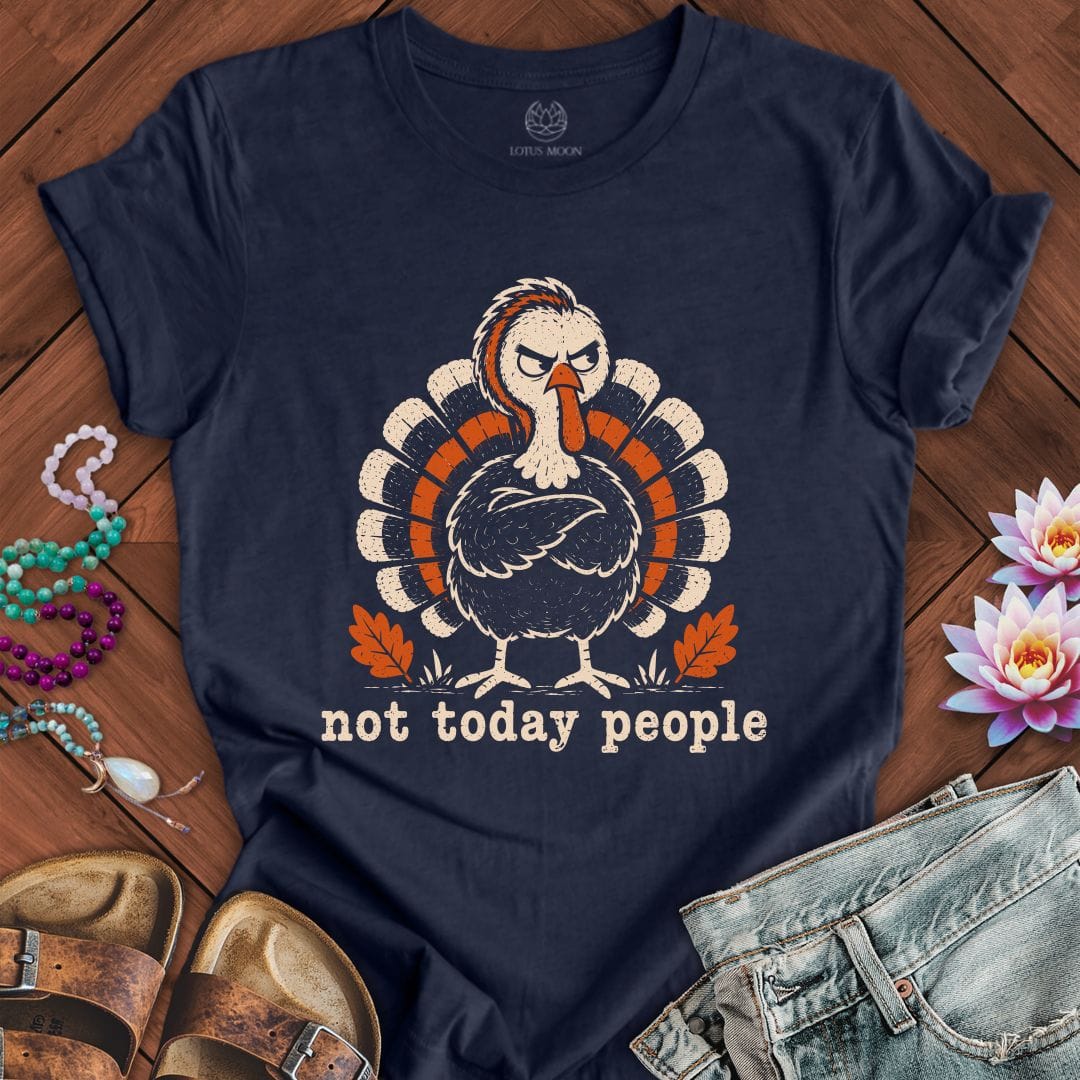 Printify T-Shirt Not Today People Tee Heather Midnight Navy / S