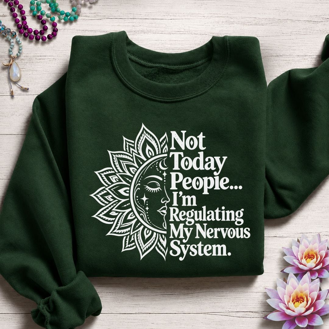 Printify Sweatshirt Not Today Sweatshirt Forest Green / S