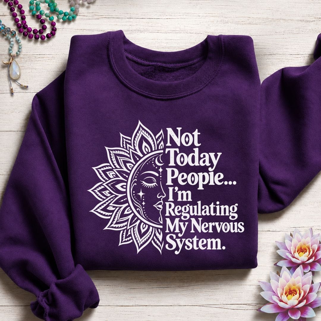 Printify Sweatshirt Not Today Sweatshirt Purple / S