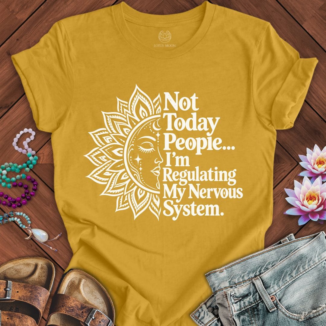 Printify T-Shirt Not Today Tee Heather Mustard / S