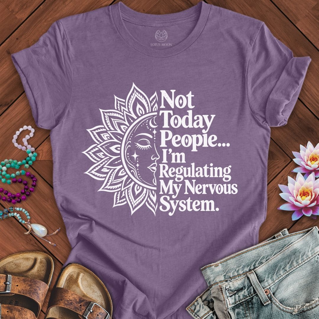 Printify T-Shirt Not Today Tee Heather Purple / S