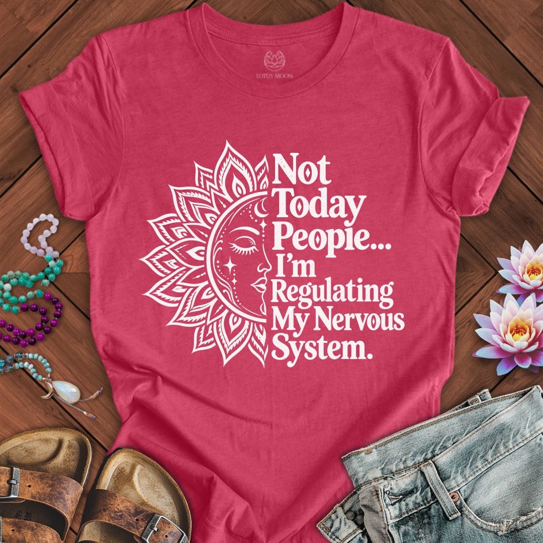 Printify T-Shirt Not Today Tee Heather Raspberry / S