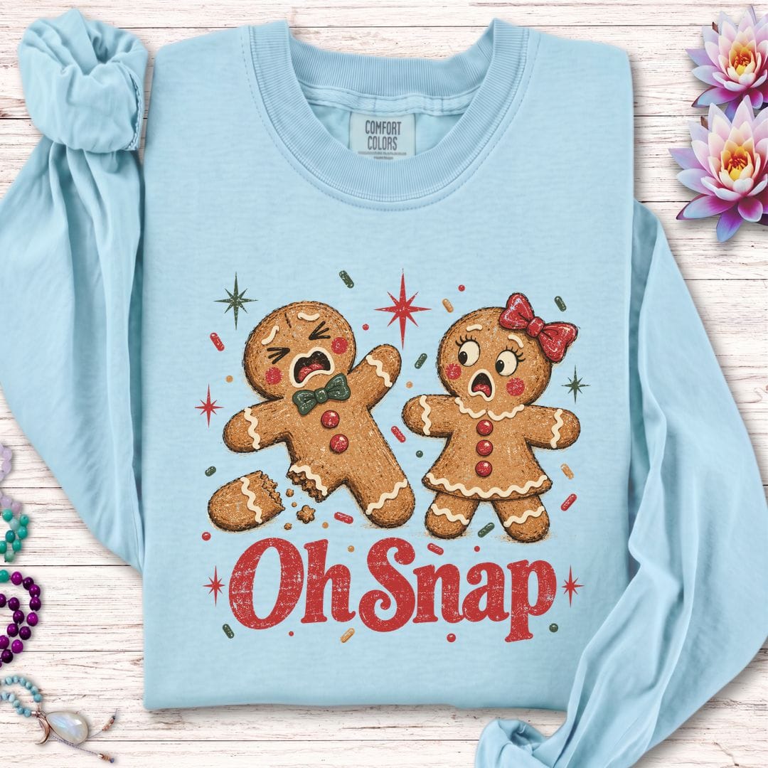 Oh Snap Long Sleeve Tee Chambray