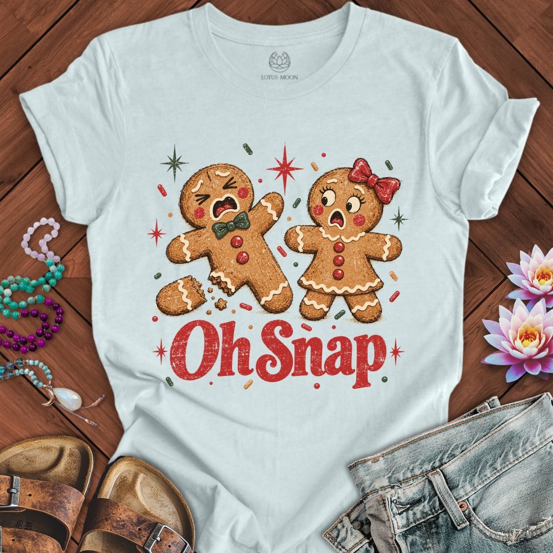 Oh Snap Tee Heather Ice Blue
