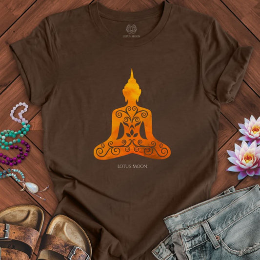 Ornate Buddha Tee Heather Brown