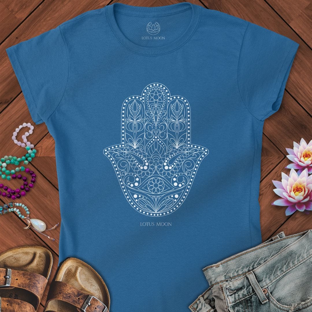 Ornate Hamsa Fitted Tee Royal