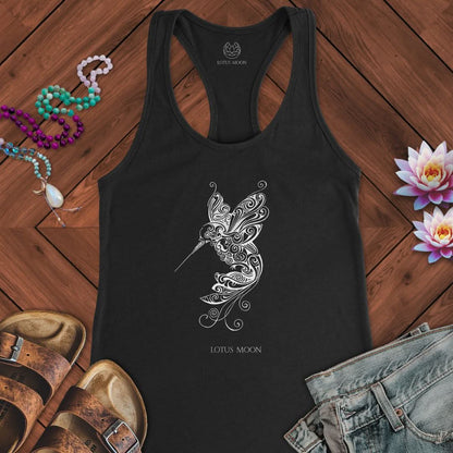 Ornate Hummingbird Tank Solid Black