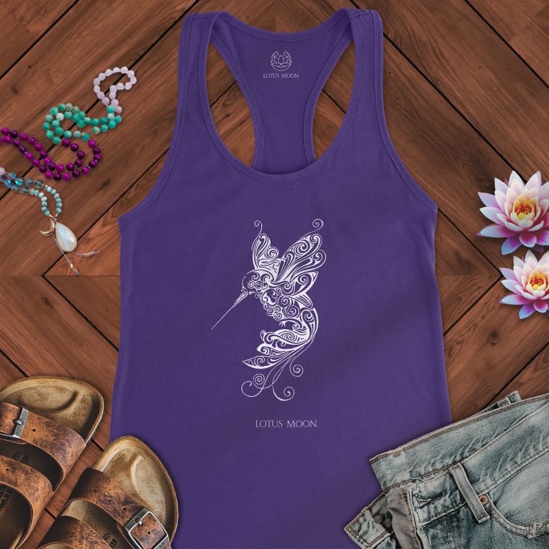 Ornate Hummingbird Tank Solid Purple Rush