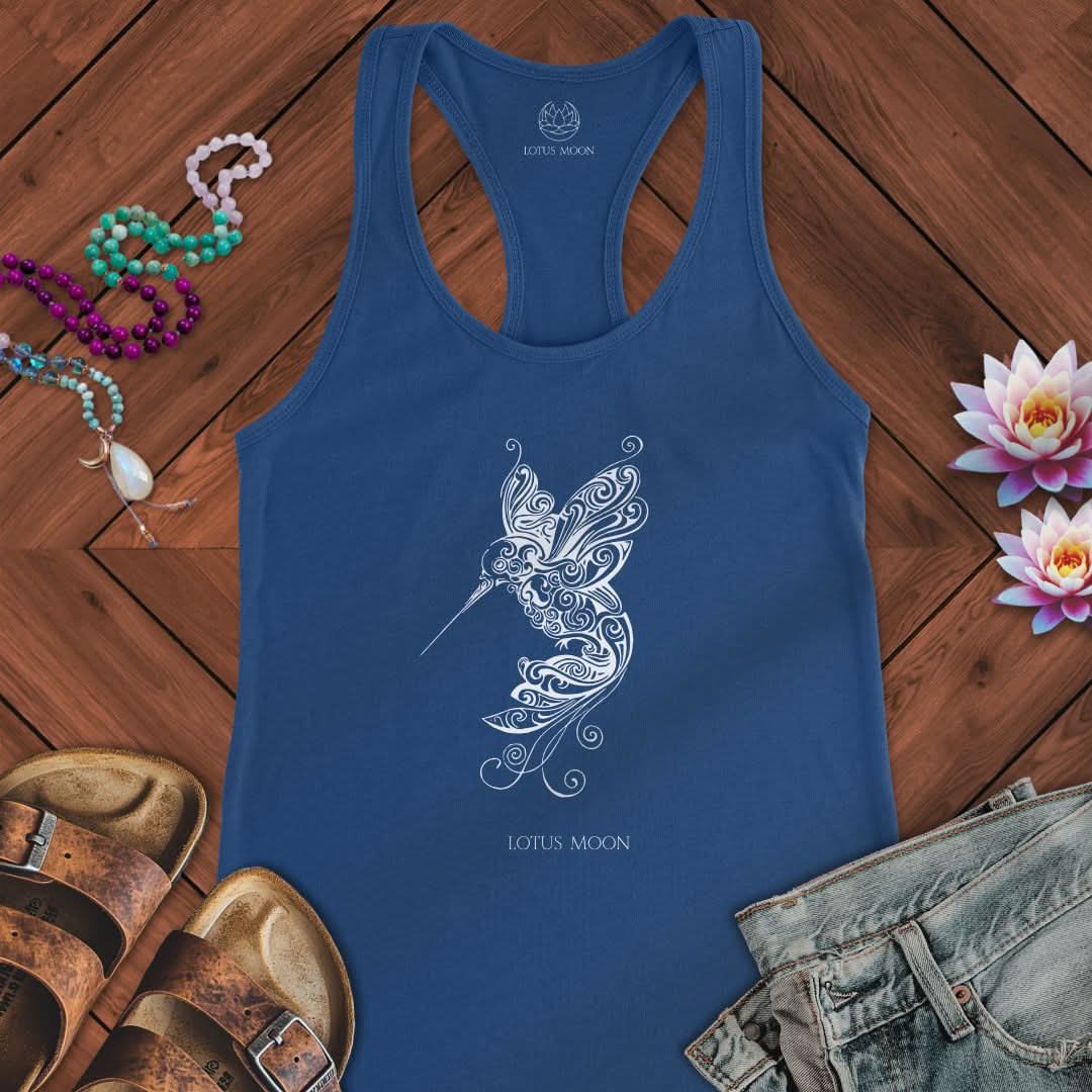 Ornate Hummingbird Tank Solid Royal