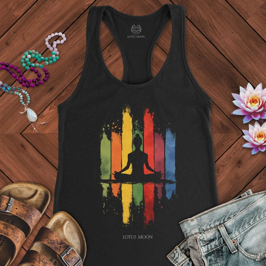 Paint Stripe Meditation Tank Solid Black