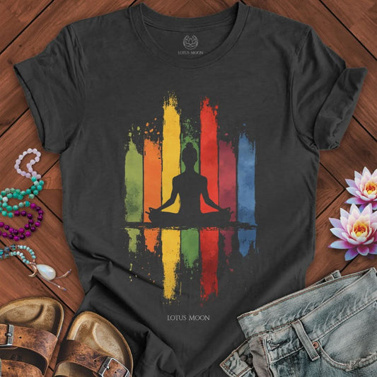 Paint Stripe Meditation Tee Dark Grey Heather