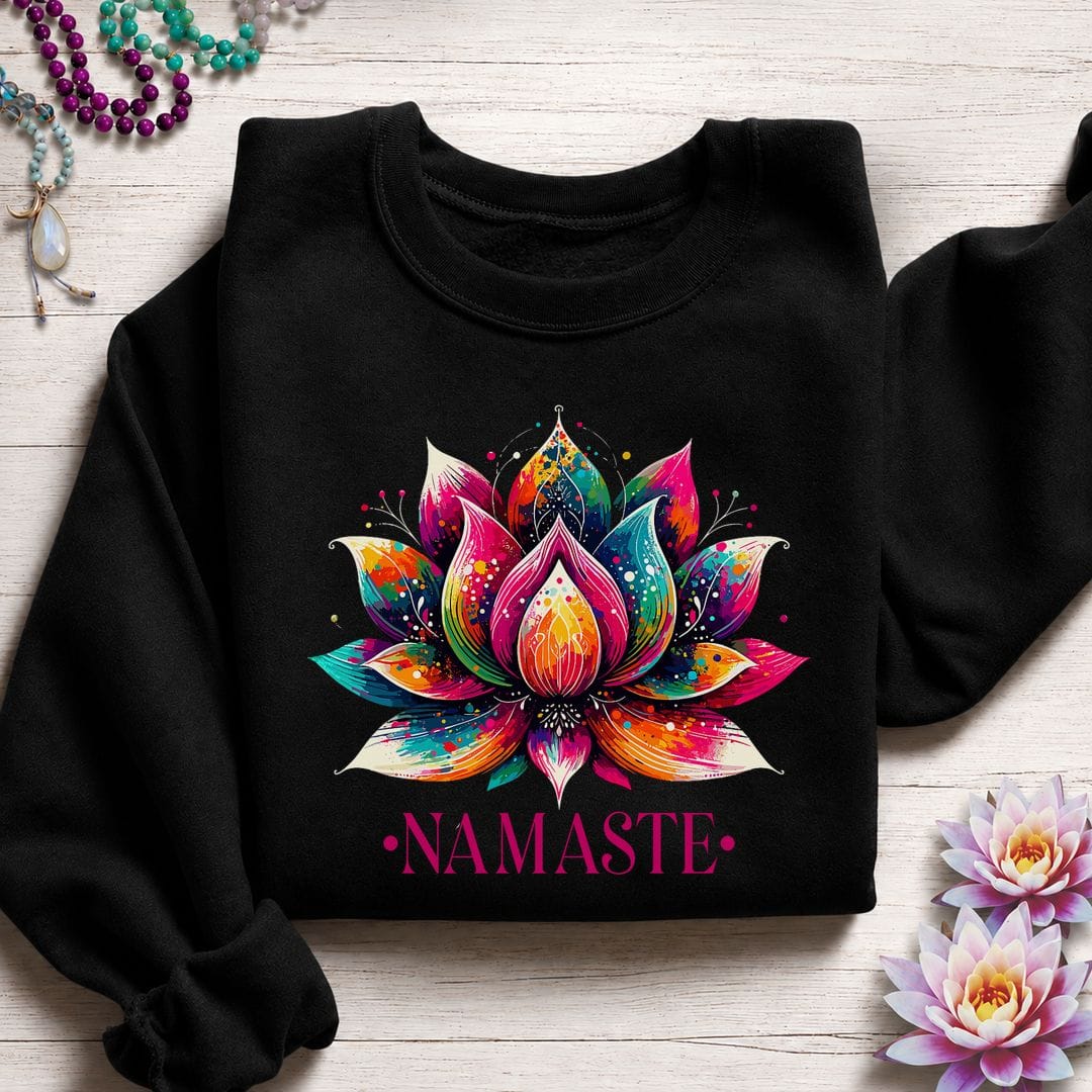 Painted Lotus Sweatshirt Black