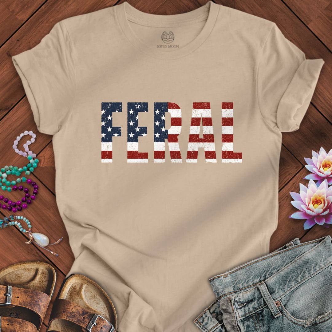 Patriotic Feral Tee Tan