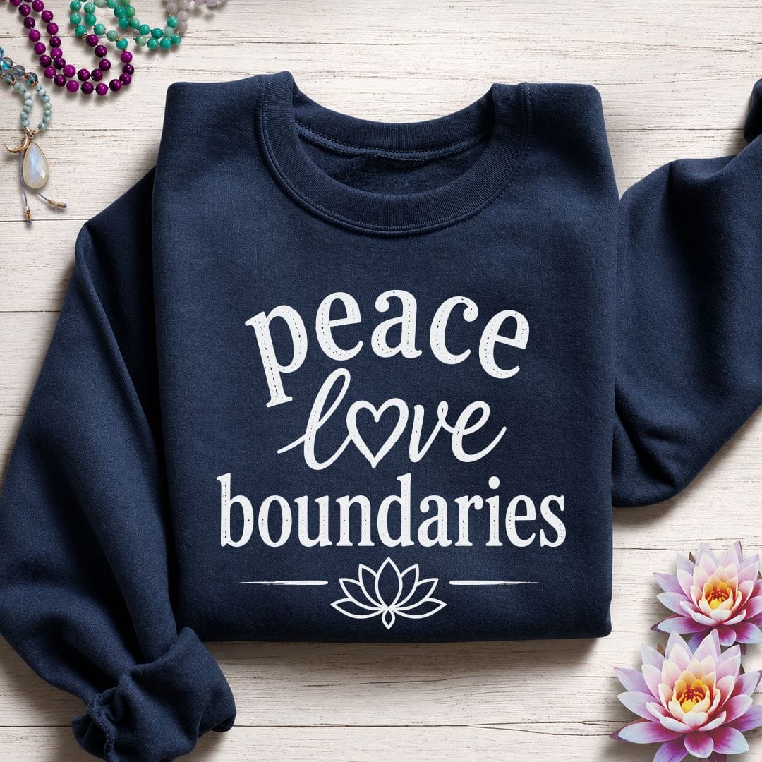 Peace and Boundaries Sweatshirt Navy