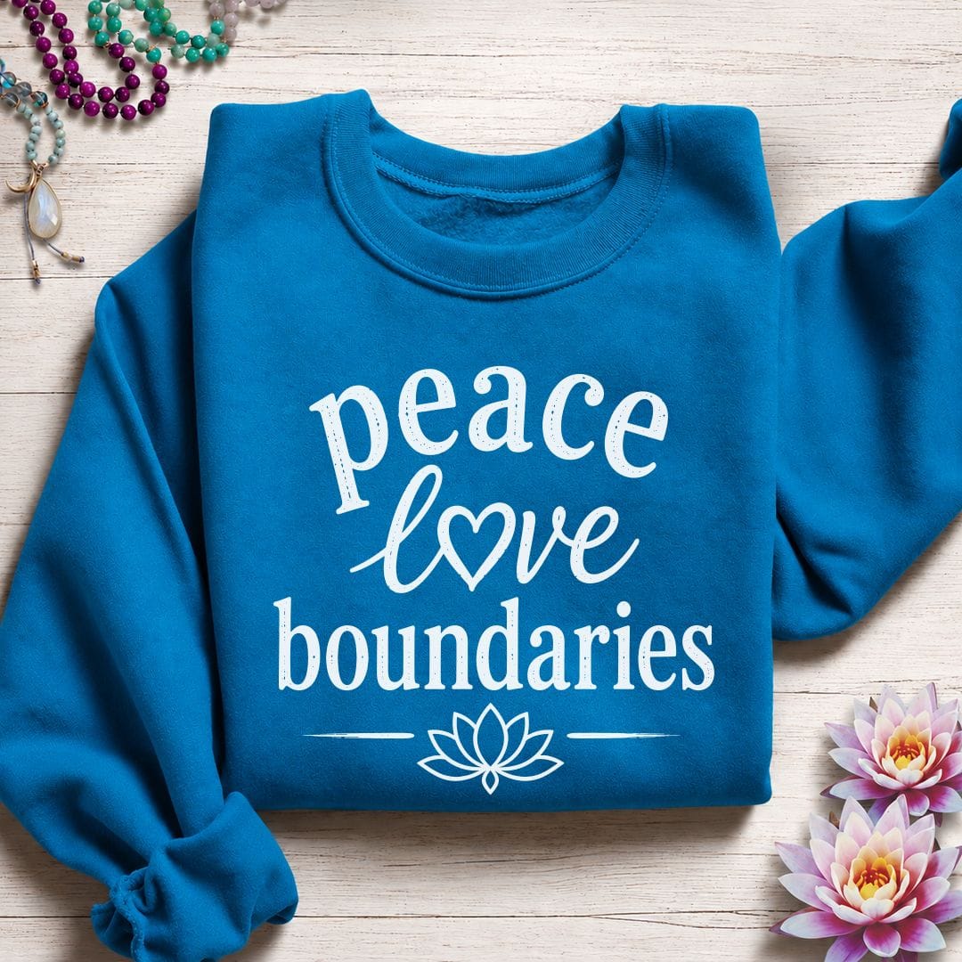 Peace and Boundaries Sweatshirt Sapphire