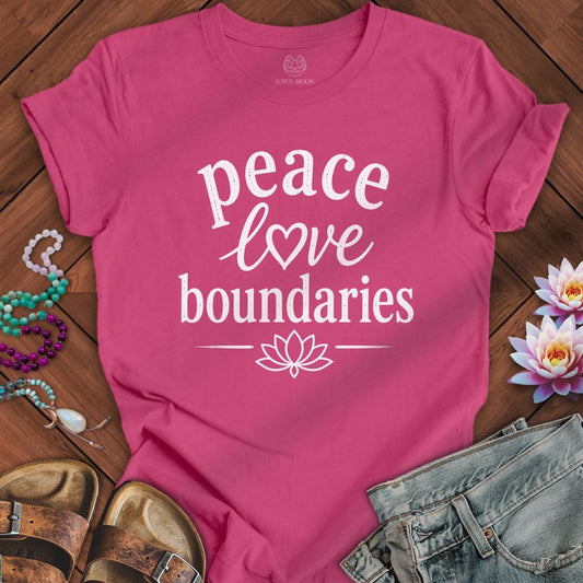Peace and Boundaries Tee Berry