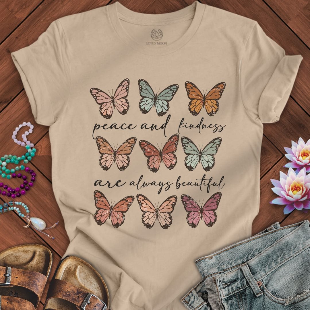 Peace and Kindness Tee Tan
