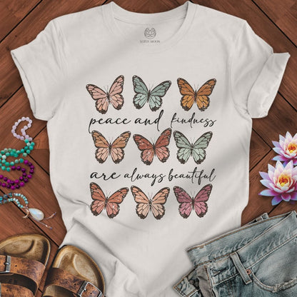 Peace and Kindness Tee Vintage White