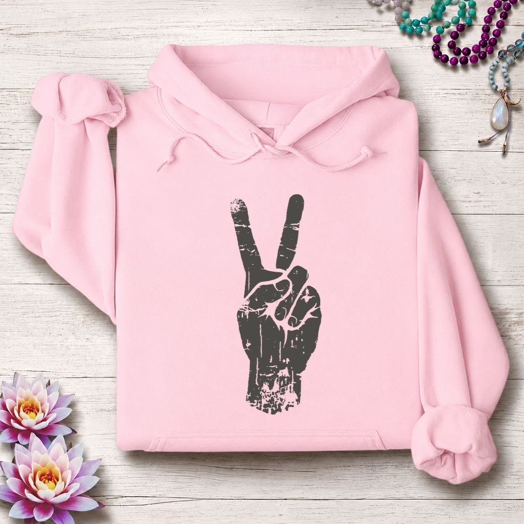 Printify Hoodie Peace Hoodie Light Pink / S