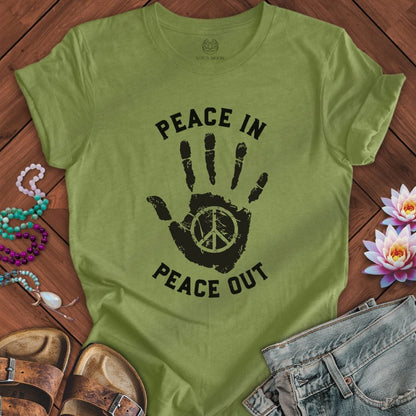 Peace In Tee Heather Green