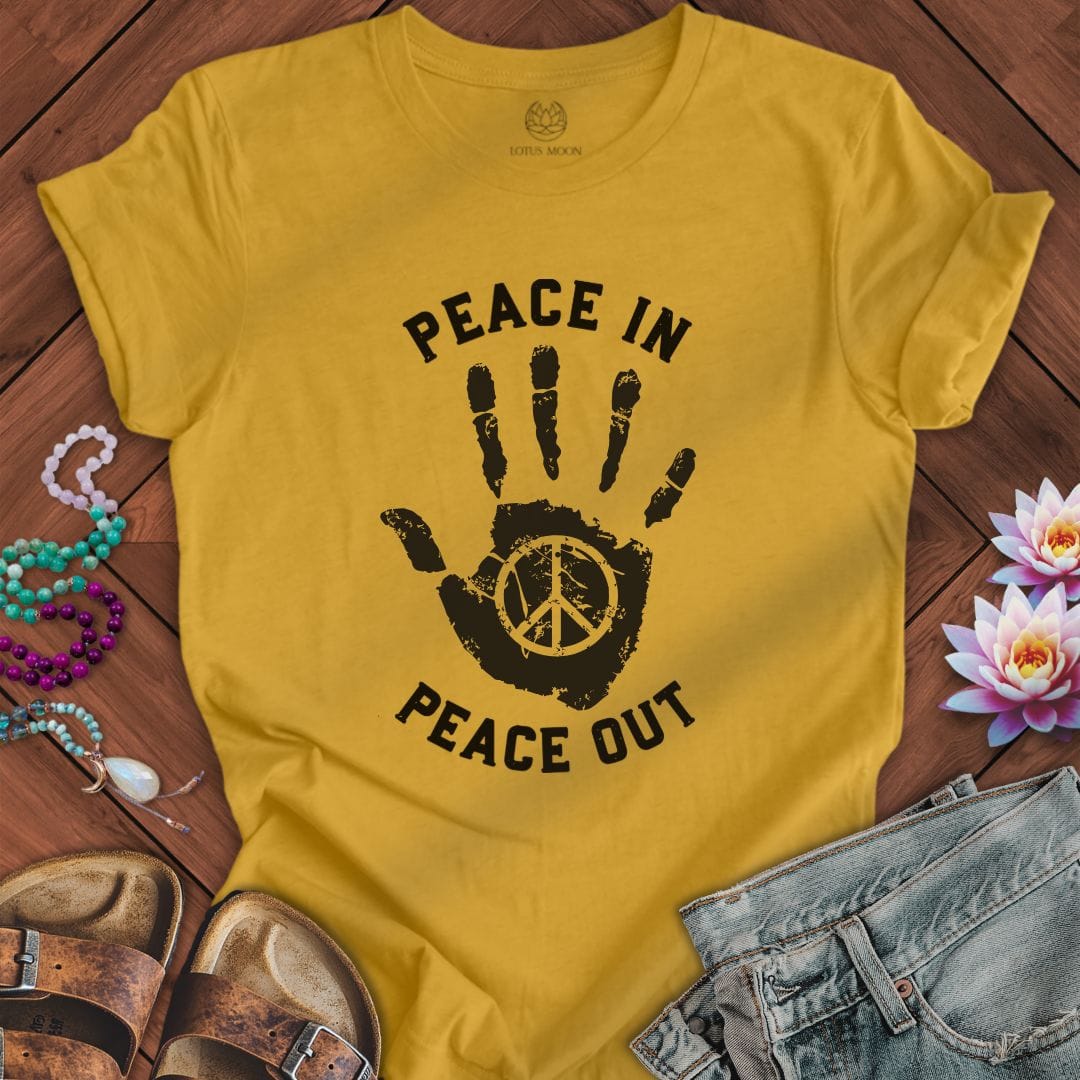 Peace In Tee Heather Mustard