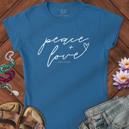 Peace + Love Fitted Tee Royal