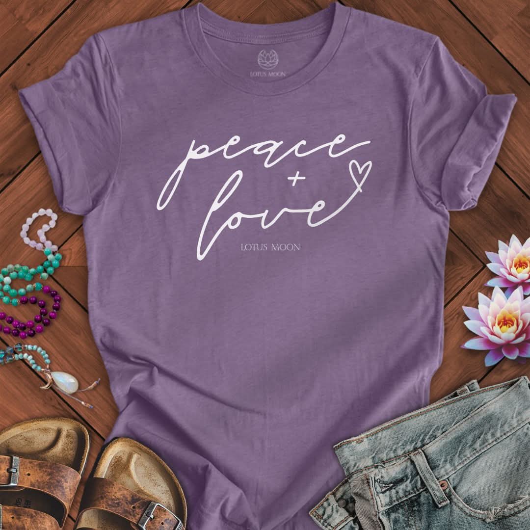 Peace + Love Tee Heather Purple